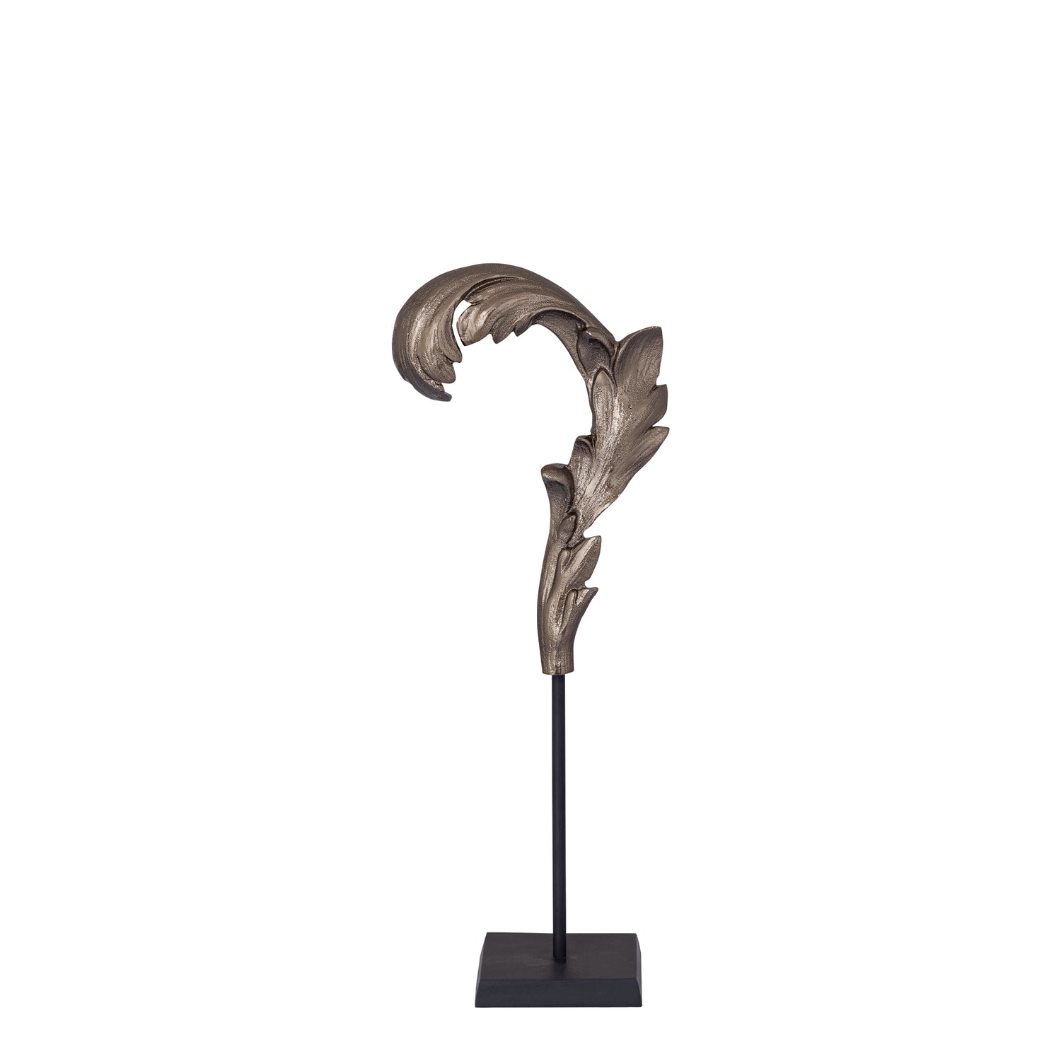 Imelda Black Alu Statue Leaf Shaped Small