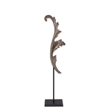 Imelda Black Alu Statue Leaf Shaped Large