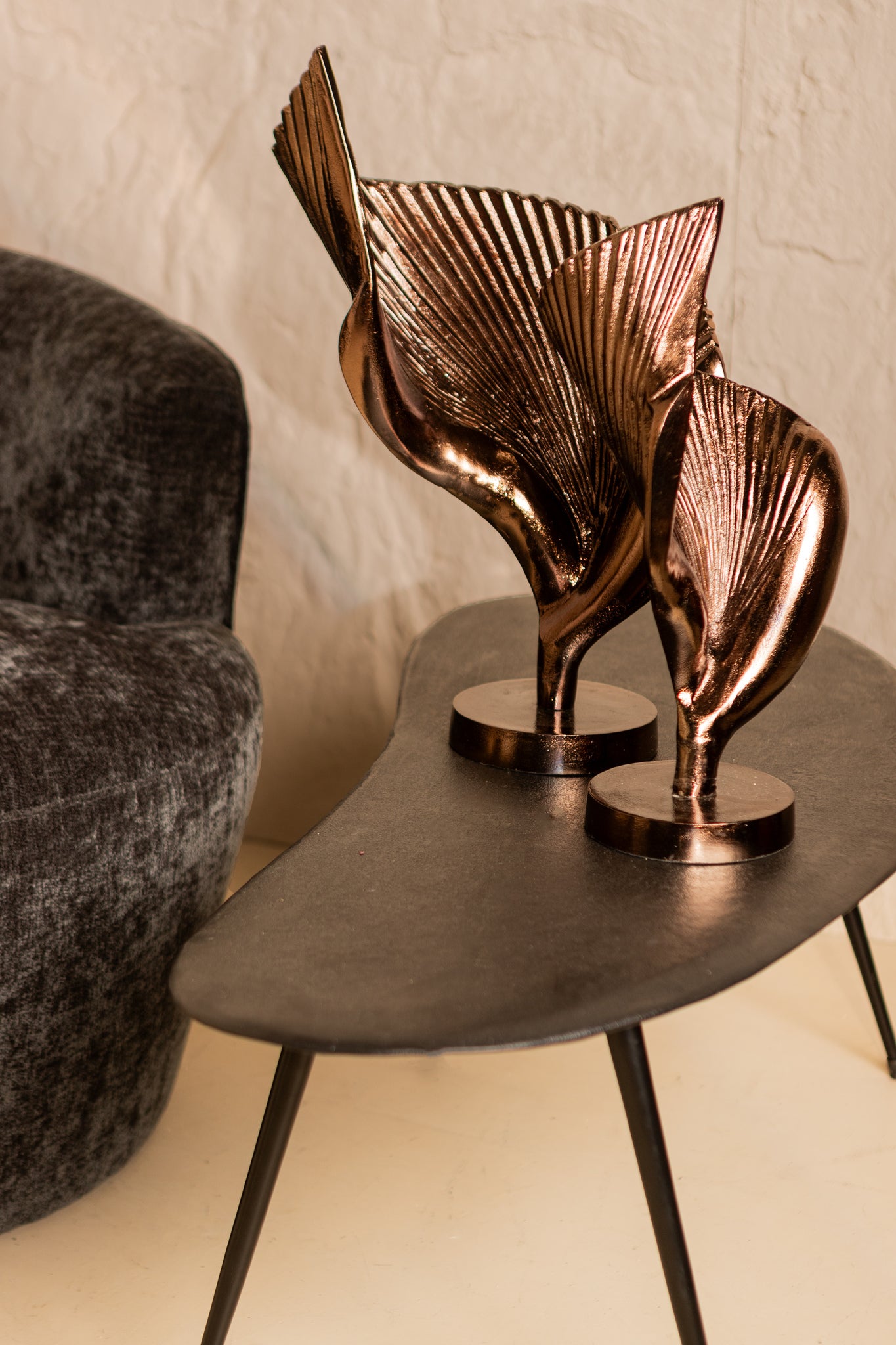 Roweyda Bronze Alu Statue Shell Shaped Large