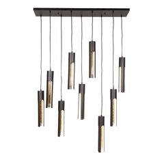 Hanglamp met 9 Lampen Tube - 100x18x150 cm - Artic - Zwart