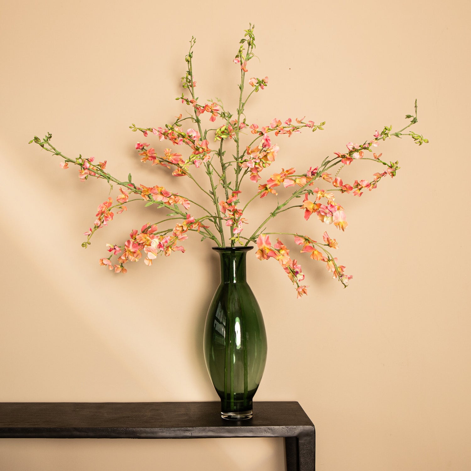 Garden Flower Pink Orange Sweetpea Stem