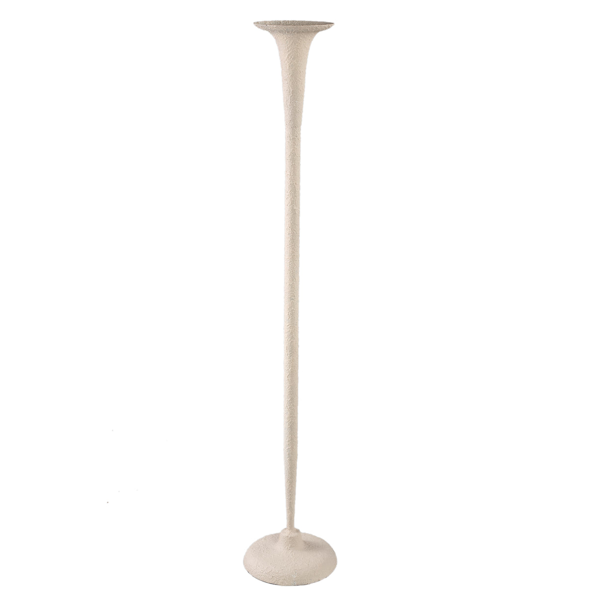 Krish Cream Iron Candle Holder Round Taps Rough L