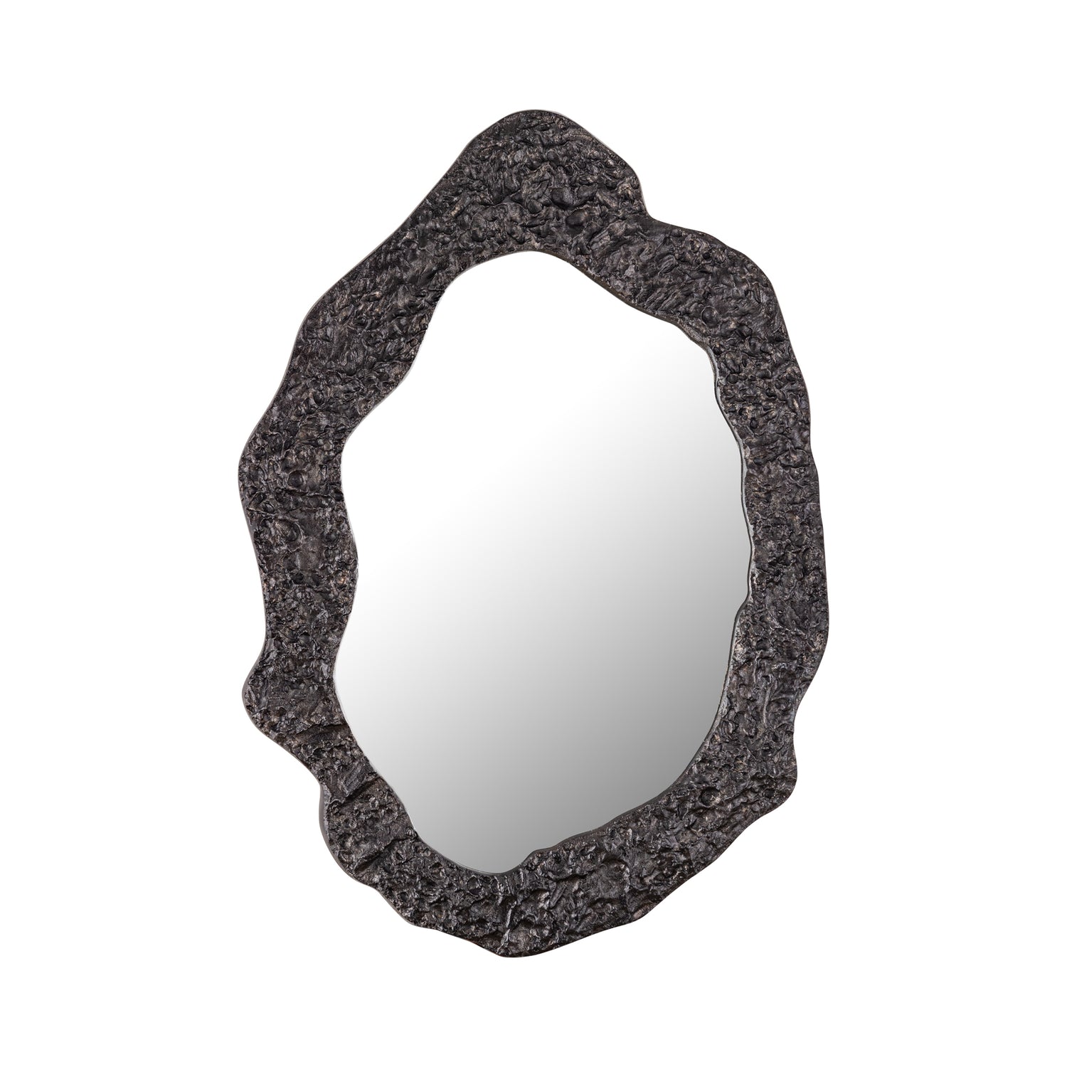 Morina Black Alu Mirror Organic Oval Shape