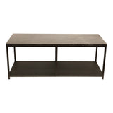 Laco Brown Sidetable Marble Top Taupe Metal Frame