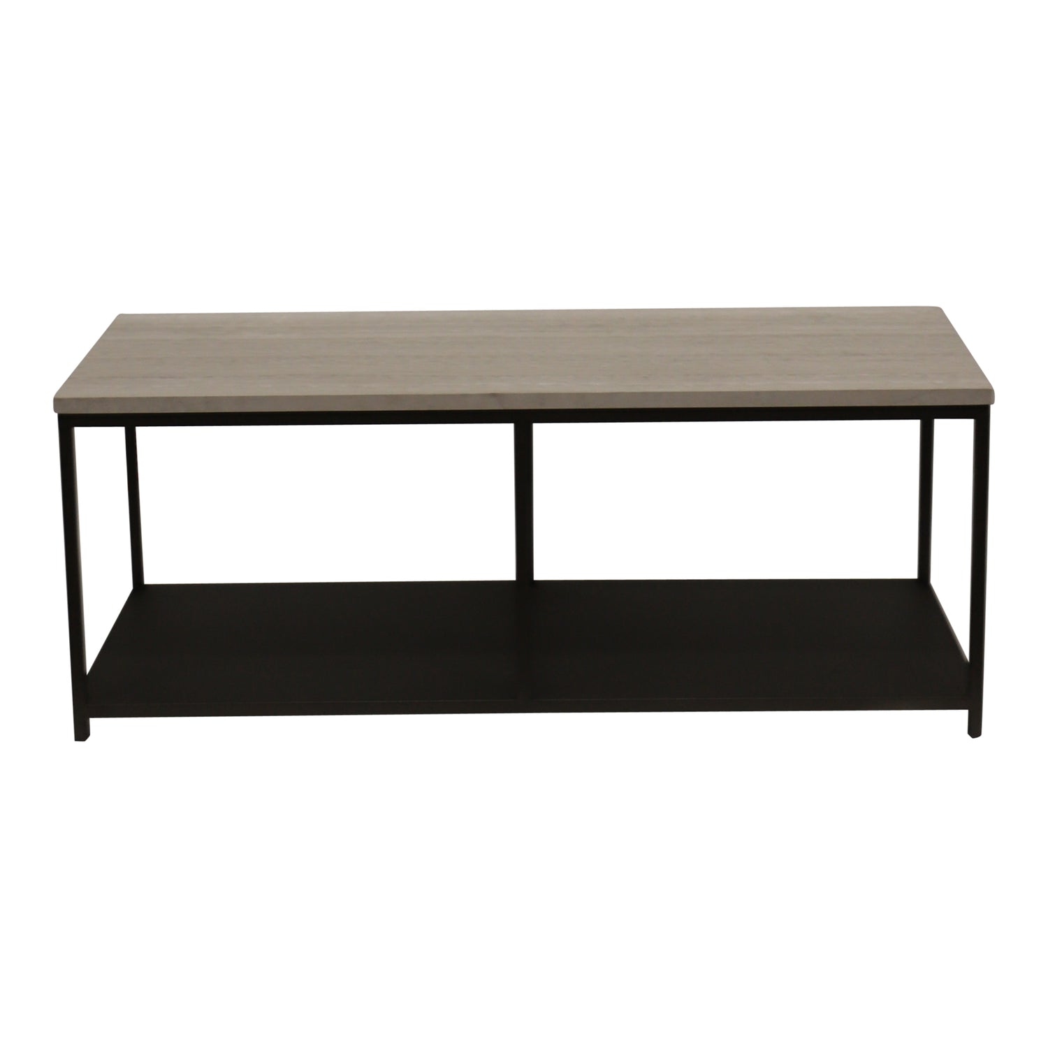 Laco White Sidetable Marble Top Taupe Metal Frame