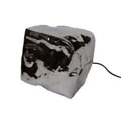 Tafellamp Rock Chromed - 28x28x28 cm - Chromed - Glas