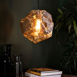 Hanglamp met 1 lamp rock chromed - 28x28x150 cm - Chromed - Glas