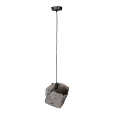 Hanglamp met 1 lamp rock chromed - 28x28x150 cm - Chromed - Glas