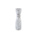 Ornan Grey Cement Candle Holder Round Detail S