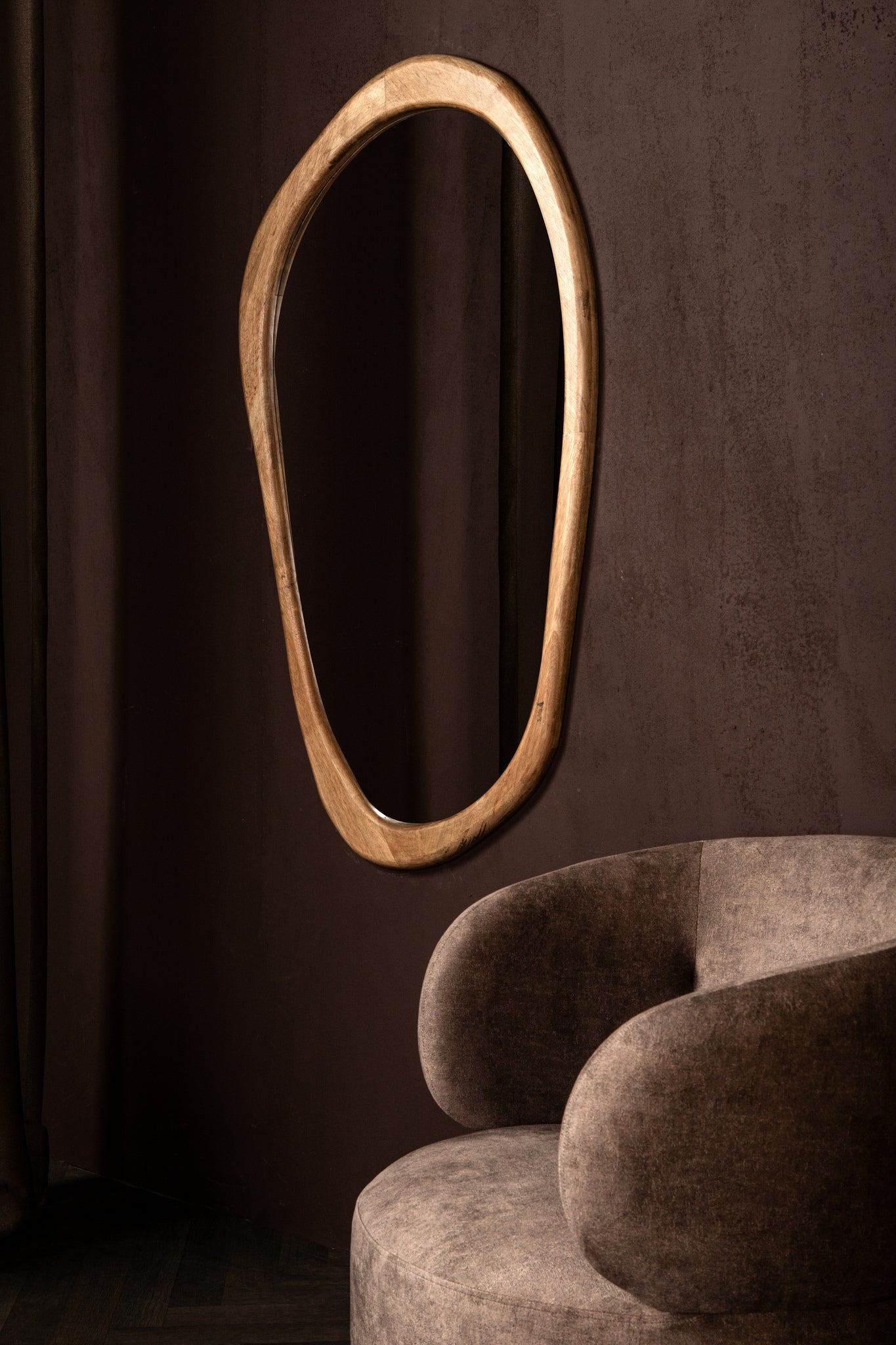 Neelix Natural Rubberwood Organic Mirror L