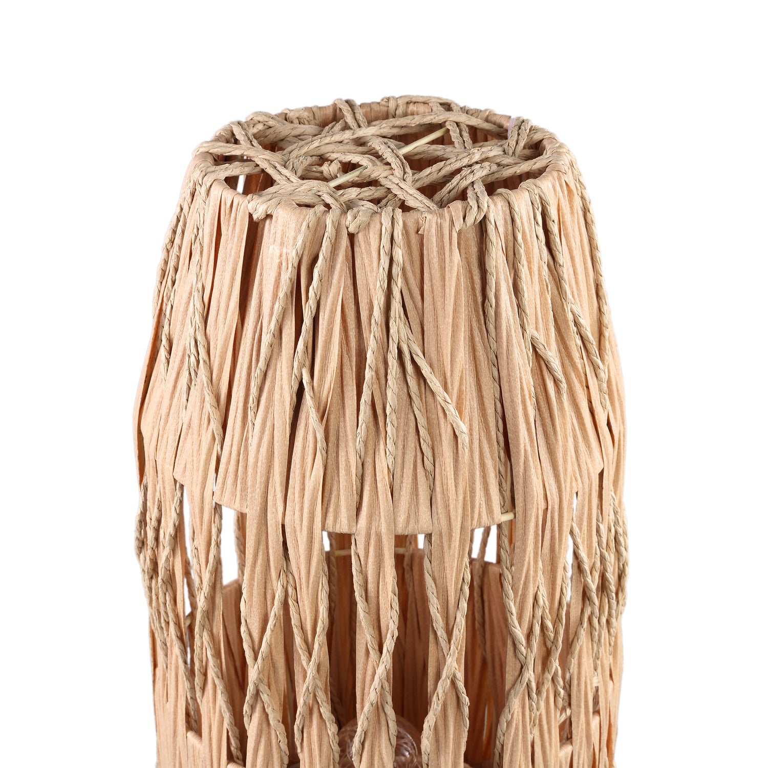 Alleene Cream Bamboo LED Lamp Wooden Base L