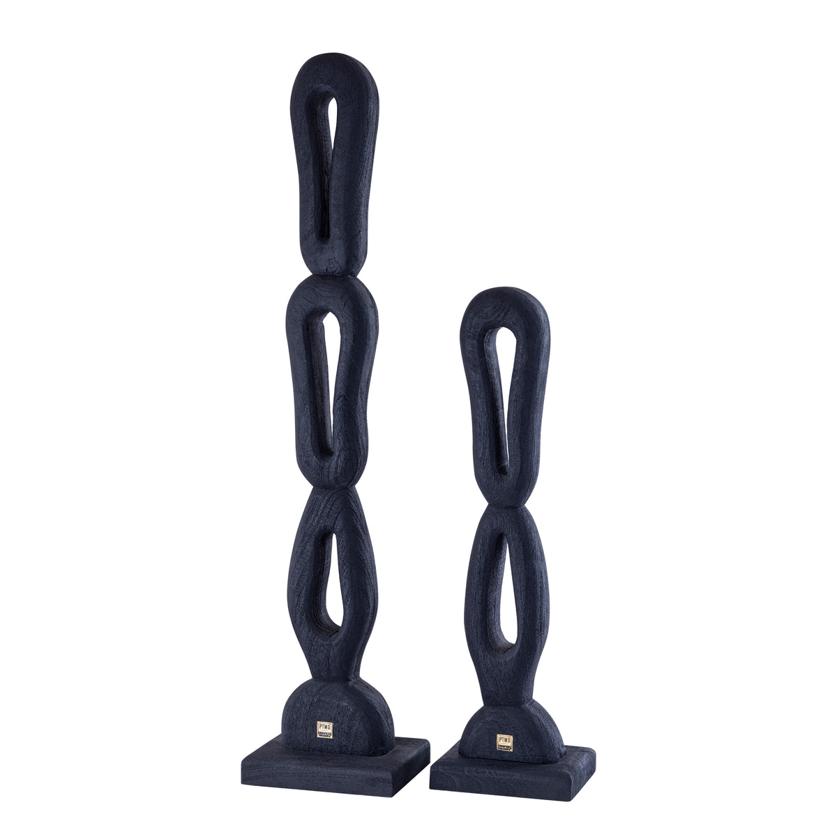 Rhyce Black Mango Wood Statue Open Figure L