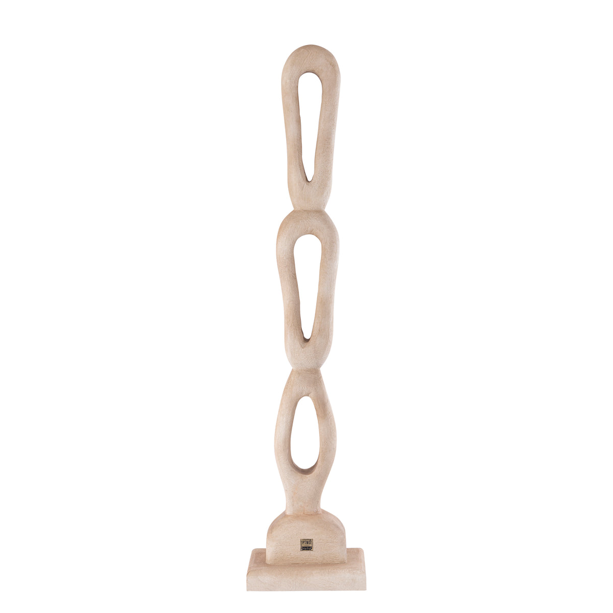 Rhyce Natural Mango Wood Statue Open Figure L