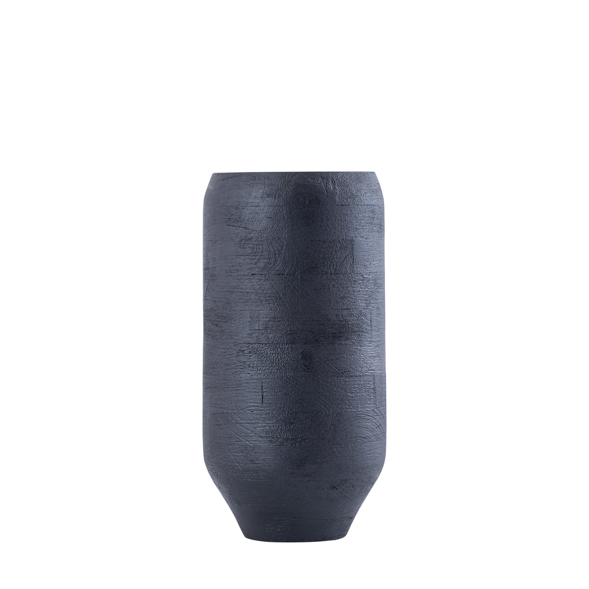 Gerd Black Mango Wood Pot Rounded Border S