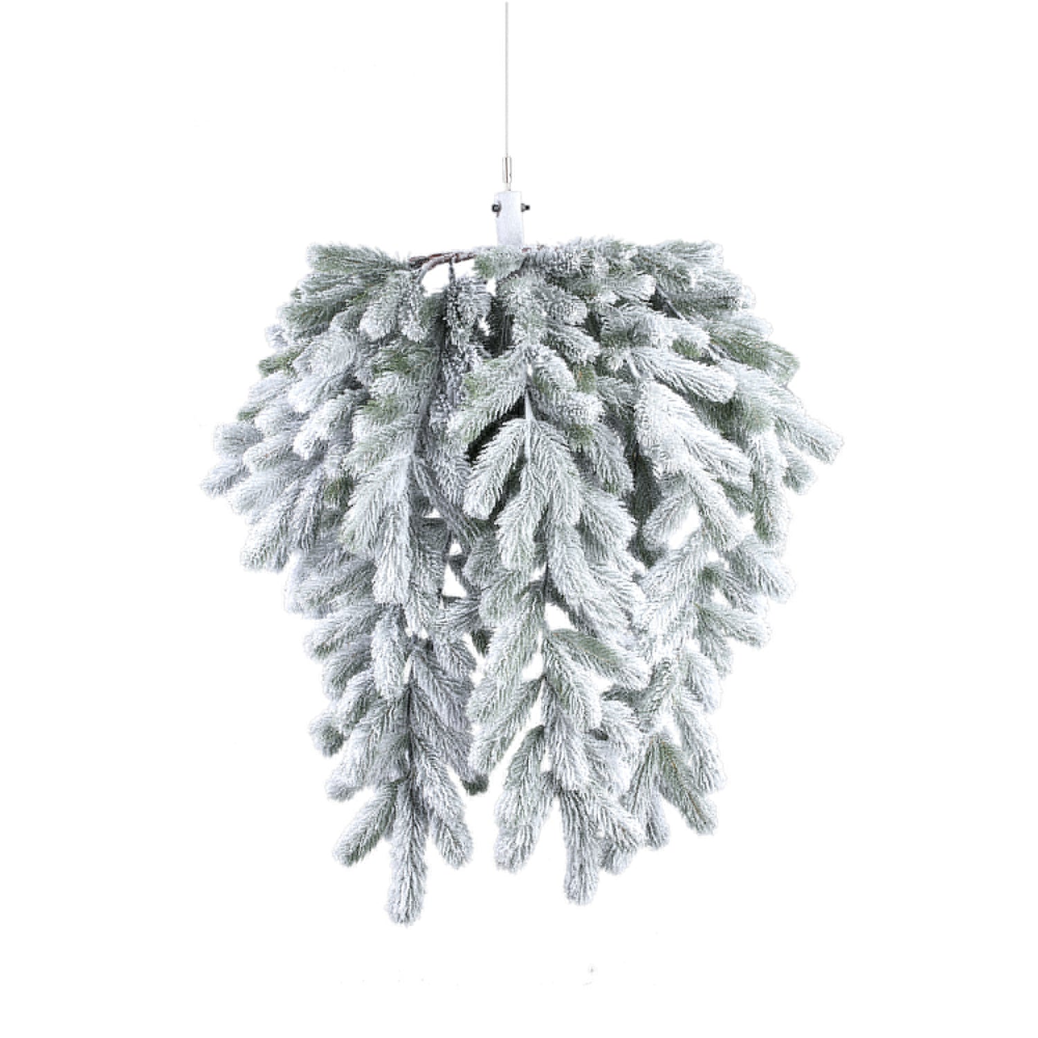 Rosamond White PVC And PE Mix Hanging Wreath Long