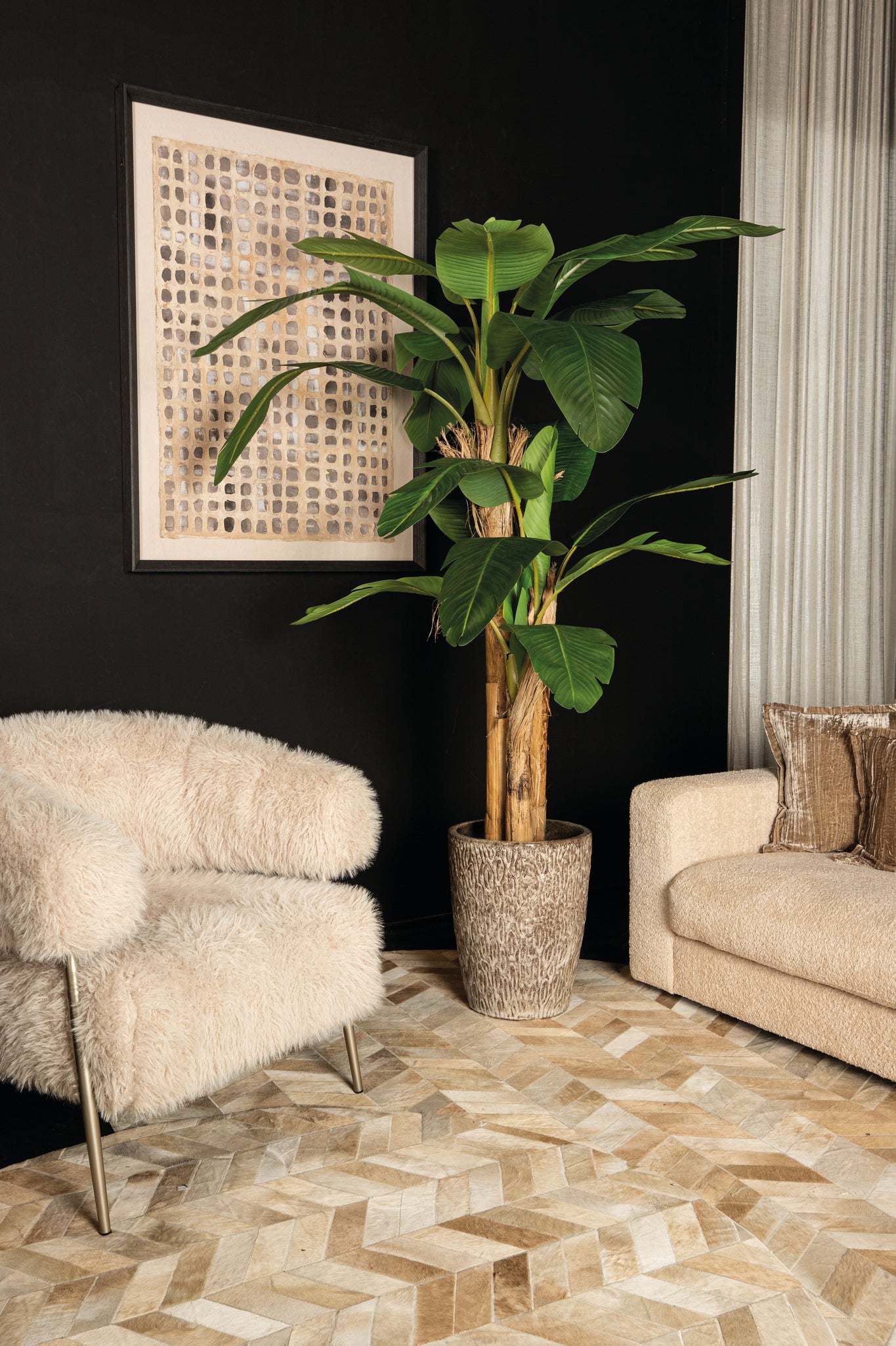 Tree Green PE Real Touch Banana Tree M