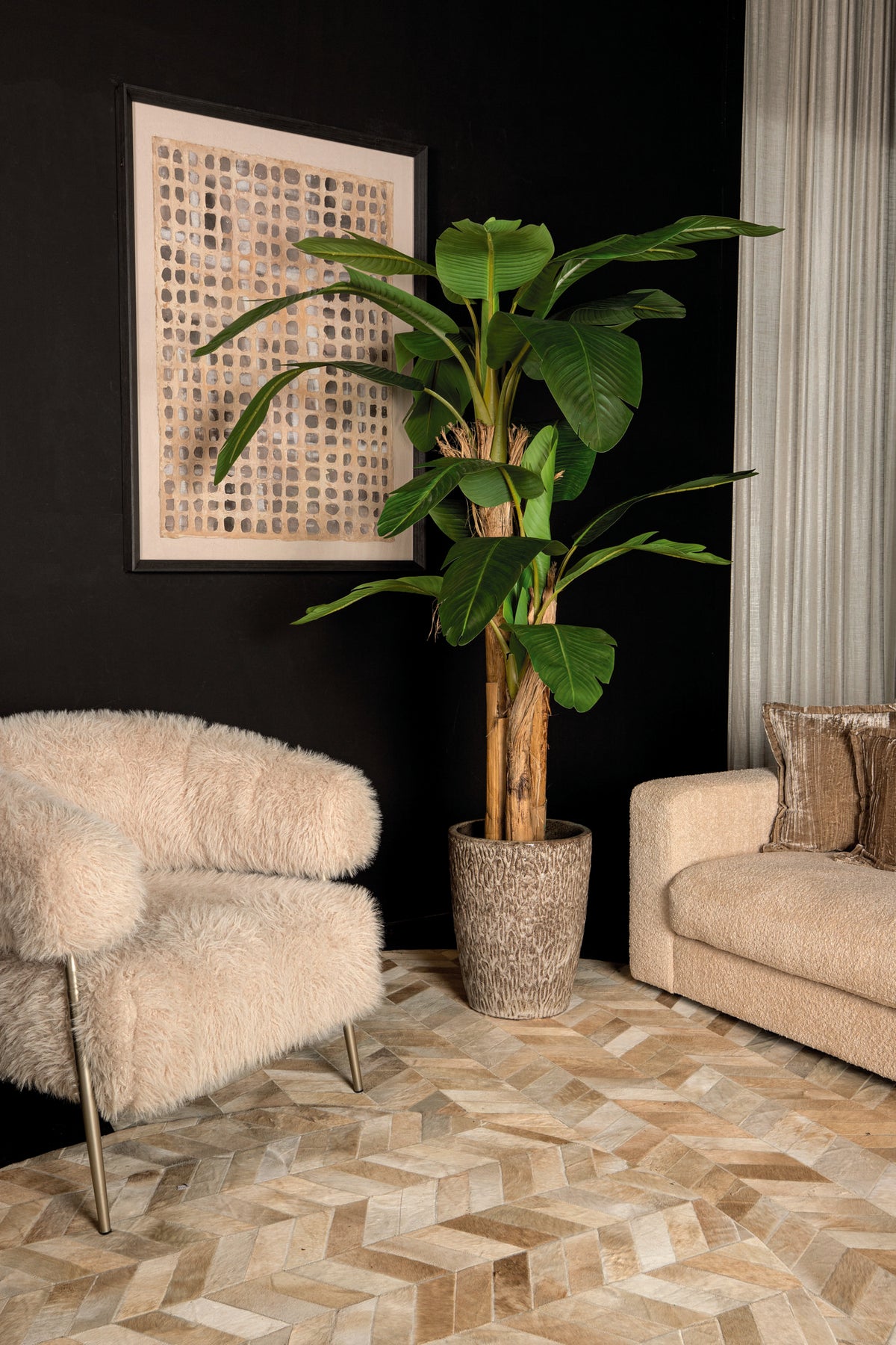 Tree Green PE Real Touch Banana Tree M