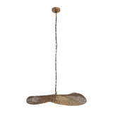 Shauney Gold Iron Wavy Hanging Lamp Round S