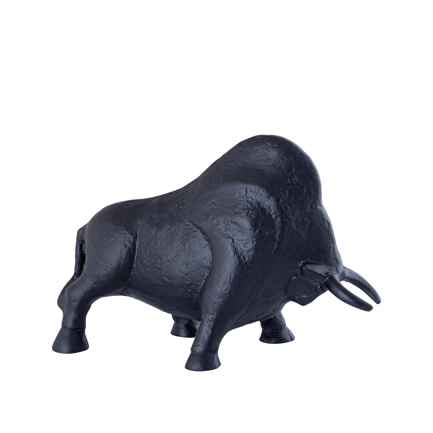 Ebeny Black Casted Alu Bull Statue Matt L