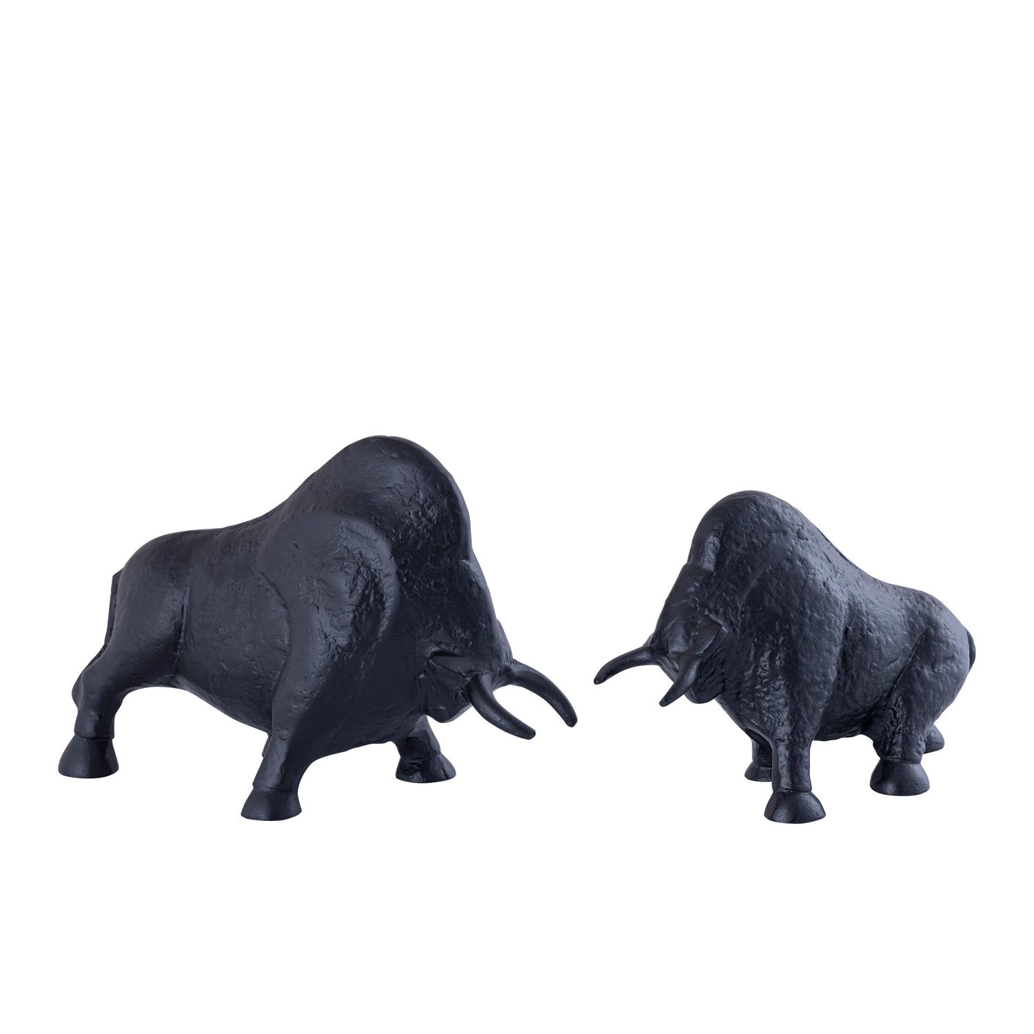 Ebeny Black Casted Alu Bull Statue Matt L