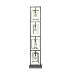 Vloerlamp 4x Cubic Tower - 34x24x160 cm - Oud Zilver