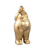 Oday Gold Ceramic Women Statue Standing A
