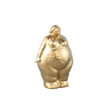 Oday Gold Ceramic Women Statue Standing B