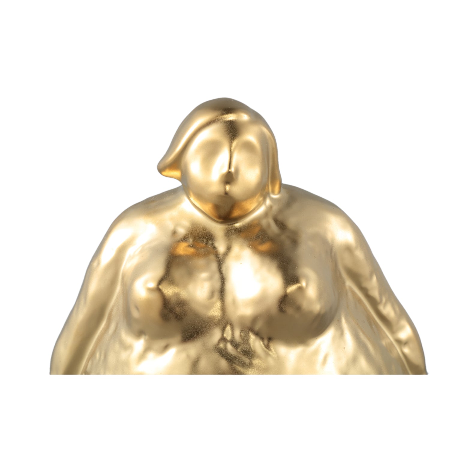 Oday Gold Ceramic Women Statue Standing B