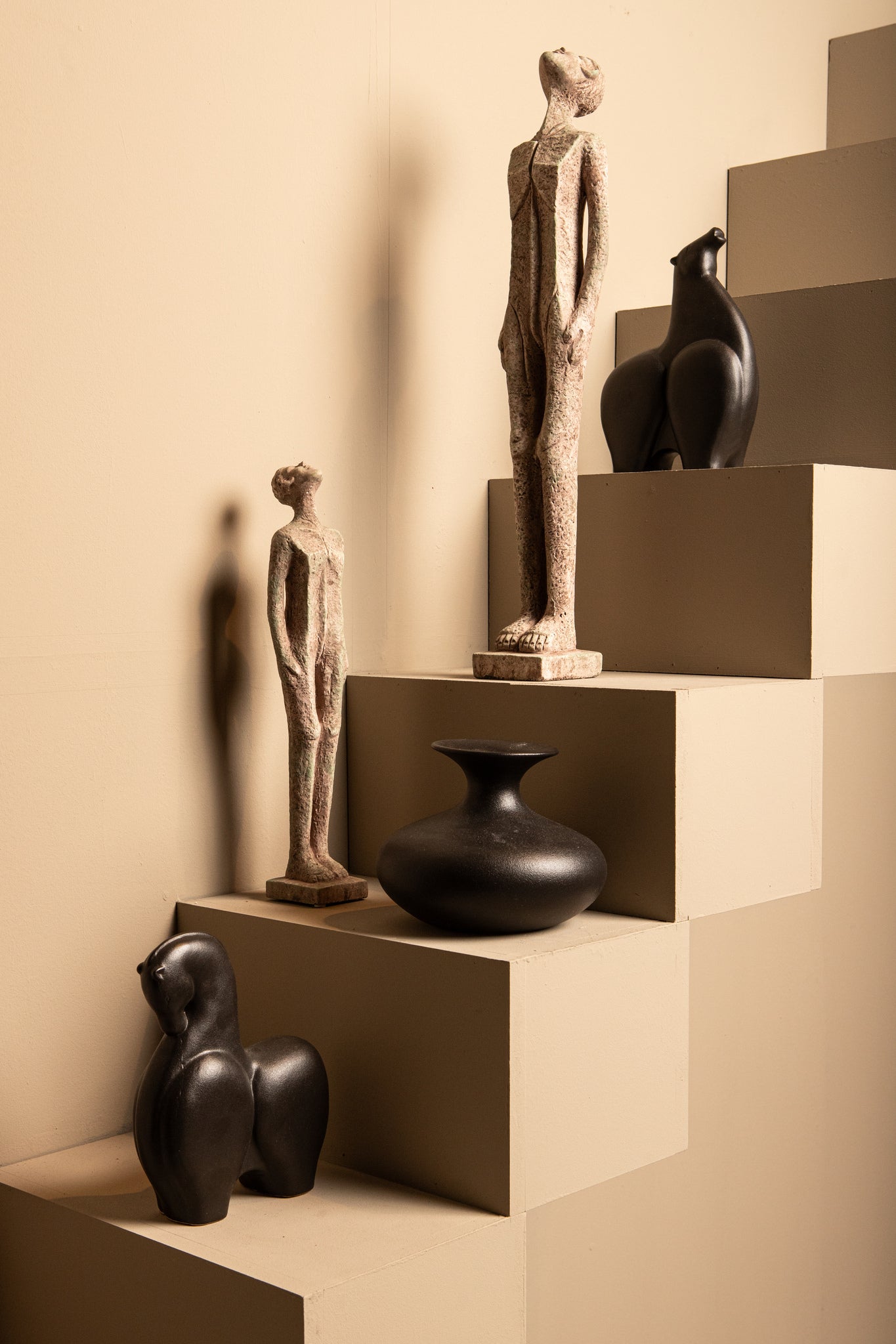 Keiton Grey Human Shaped Statue High