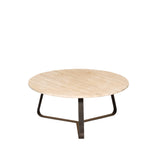 Micka Black Travertine Coffeetable Round Medium