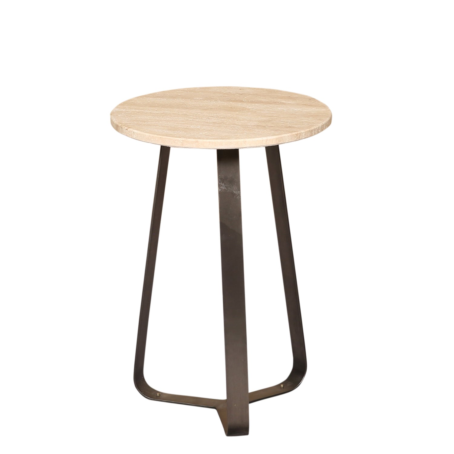 Micka Black Travertine Coffeetable Round Small