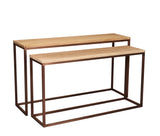 Zoah Copper Mango Wood Rectangle Sidetable Set van 2