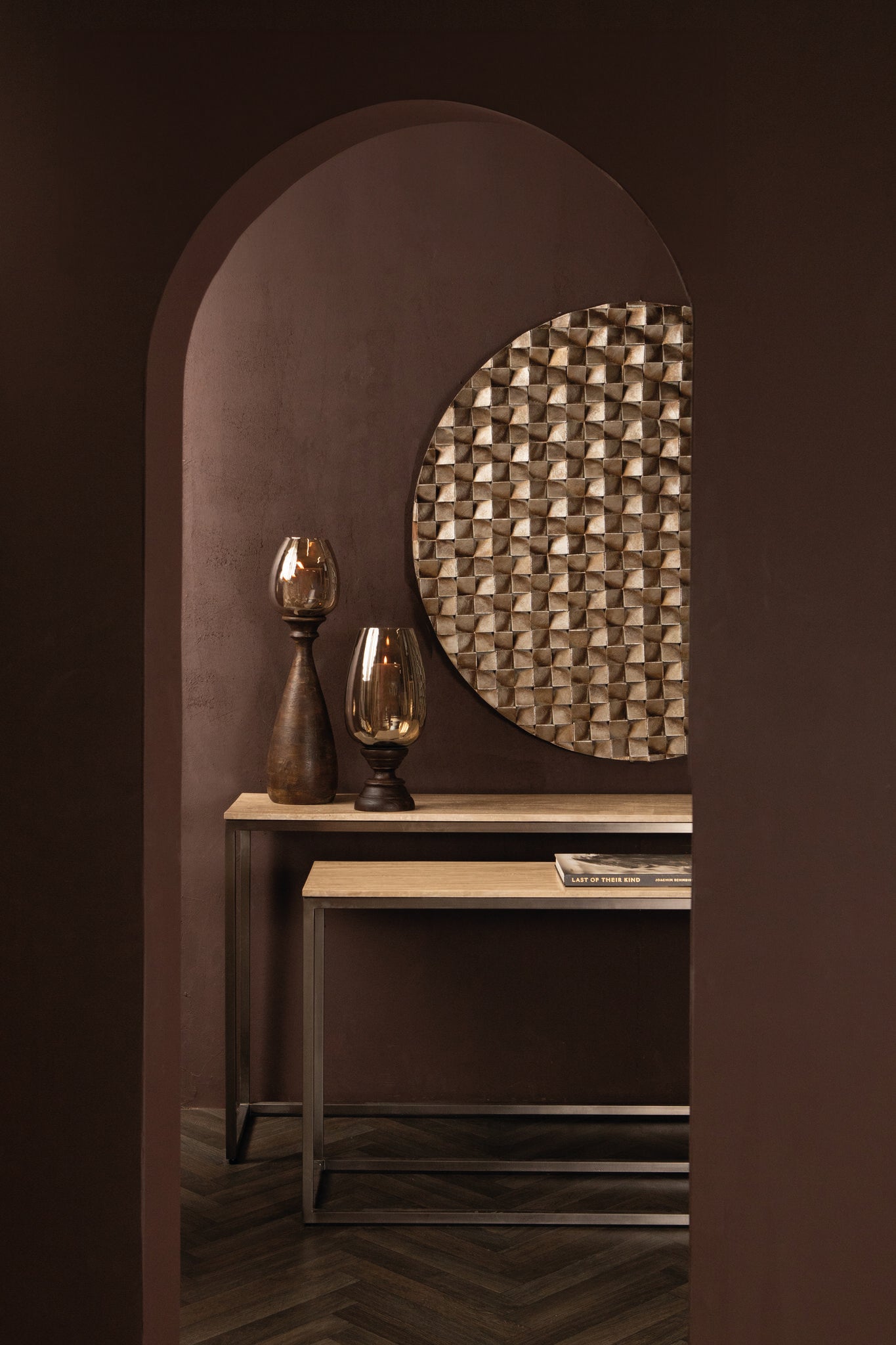 Zoah Black Travertine Rectangle Sidetable SV2