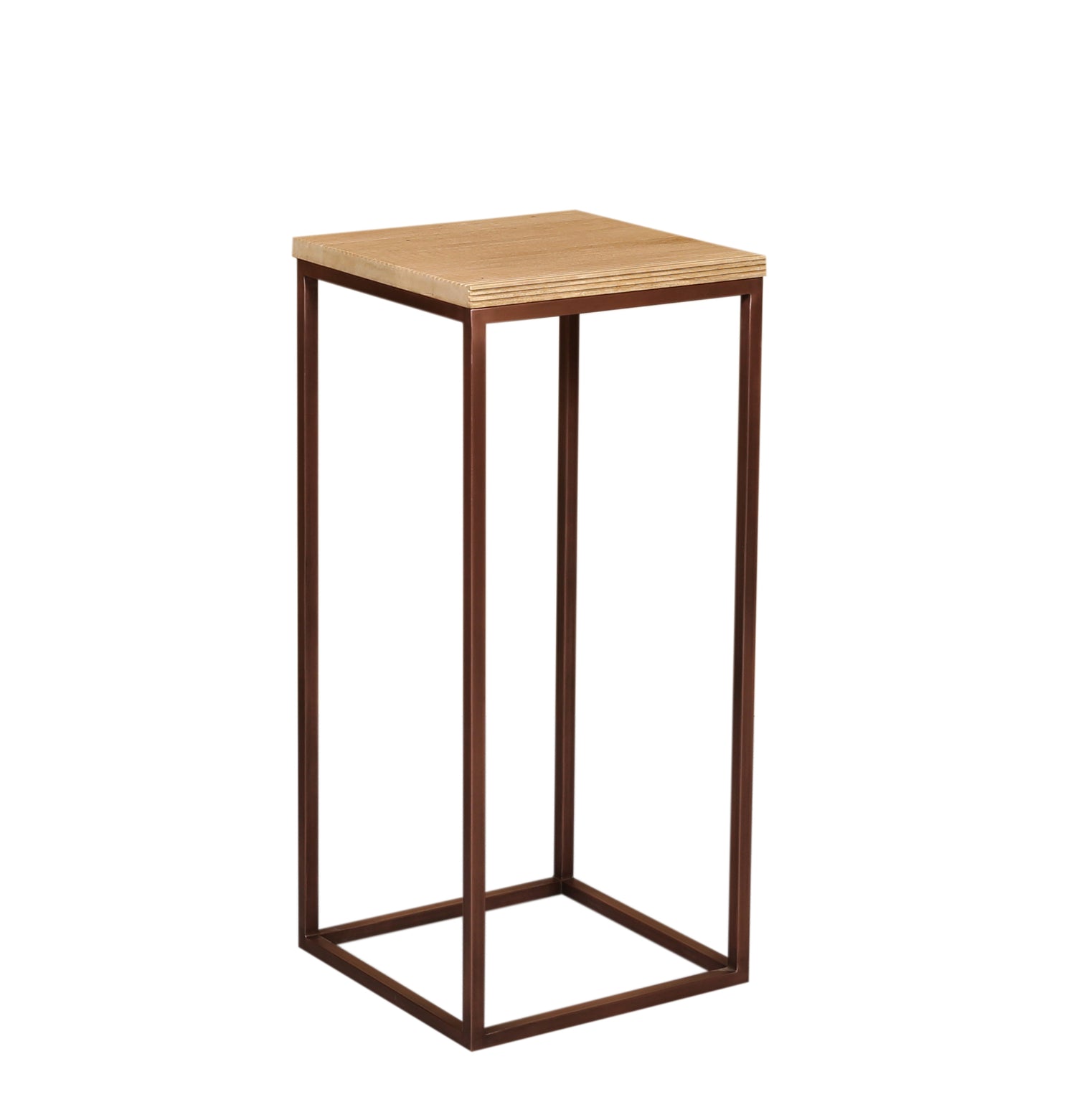 Zoah Copper Mango Wood Square Sidetable Set van 3