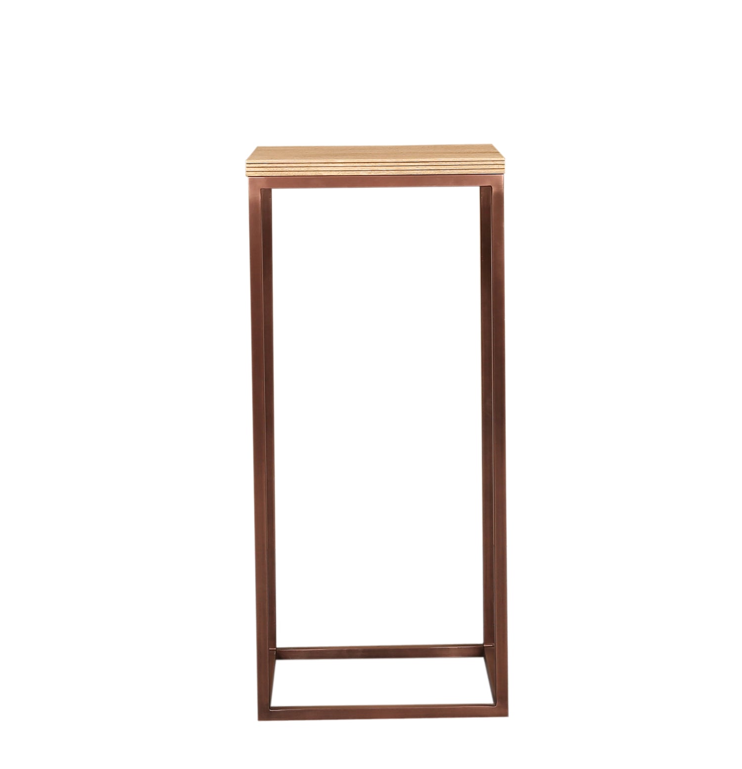 Zoah Copper Mango Wood Square Sidetable Set van 3