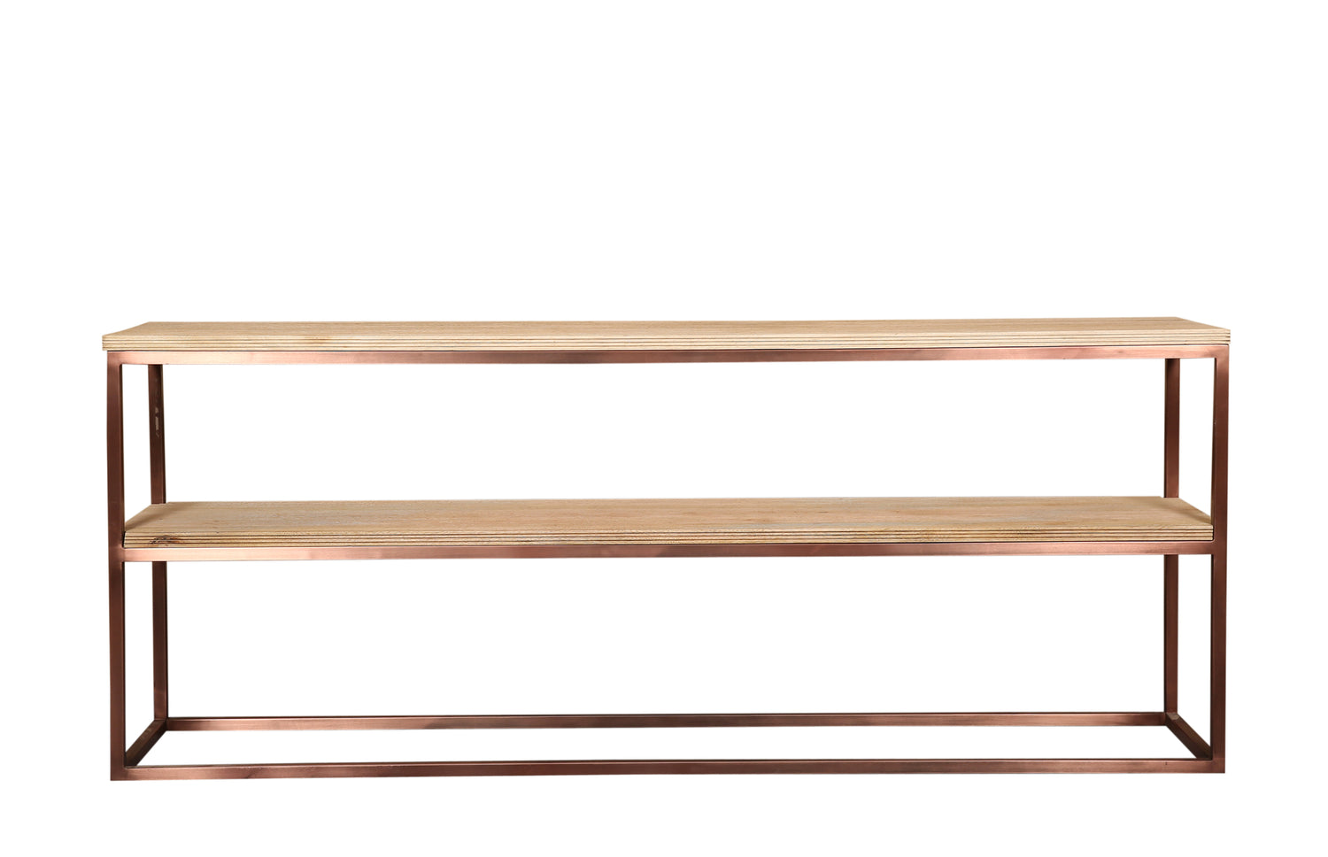 Zoah Copper Mango Wood Double Level Sidetable