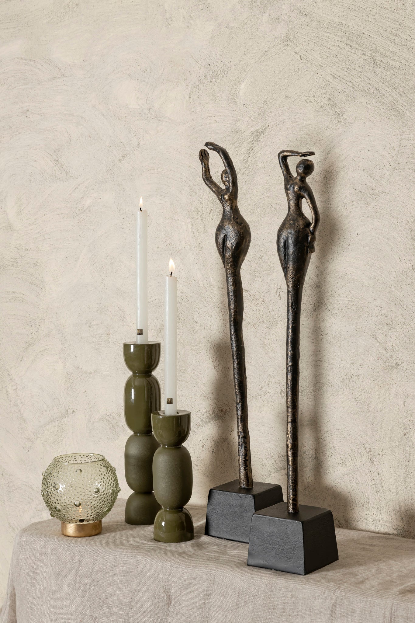 Ciwan Antique Brass Alu Casted Women Statue A