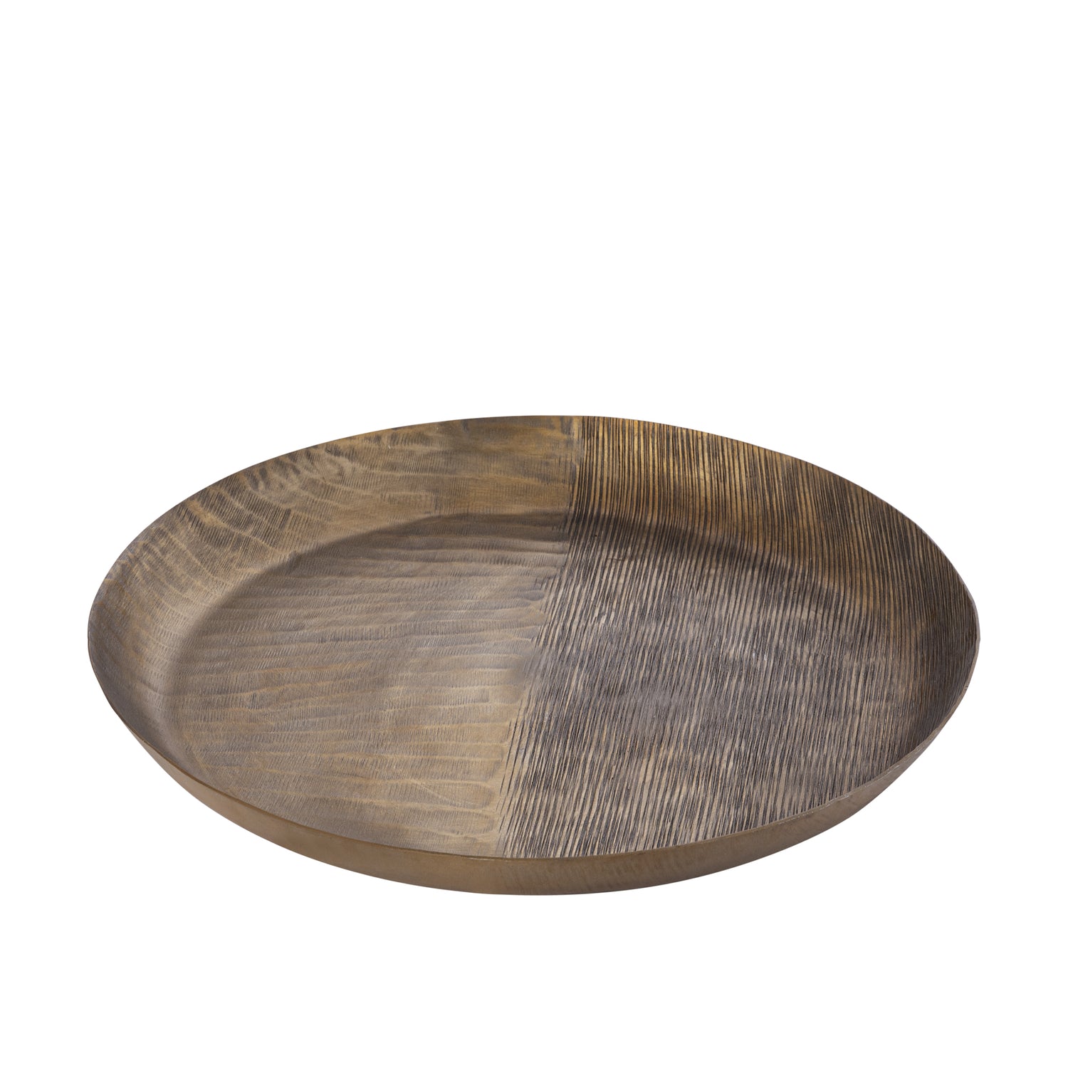 Jowad Antique Gold Alu Sheet Bowl Ribbed Round L