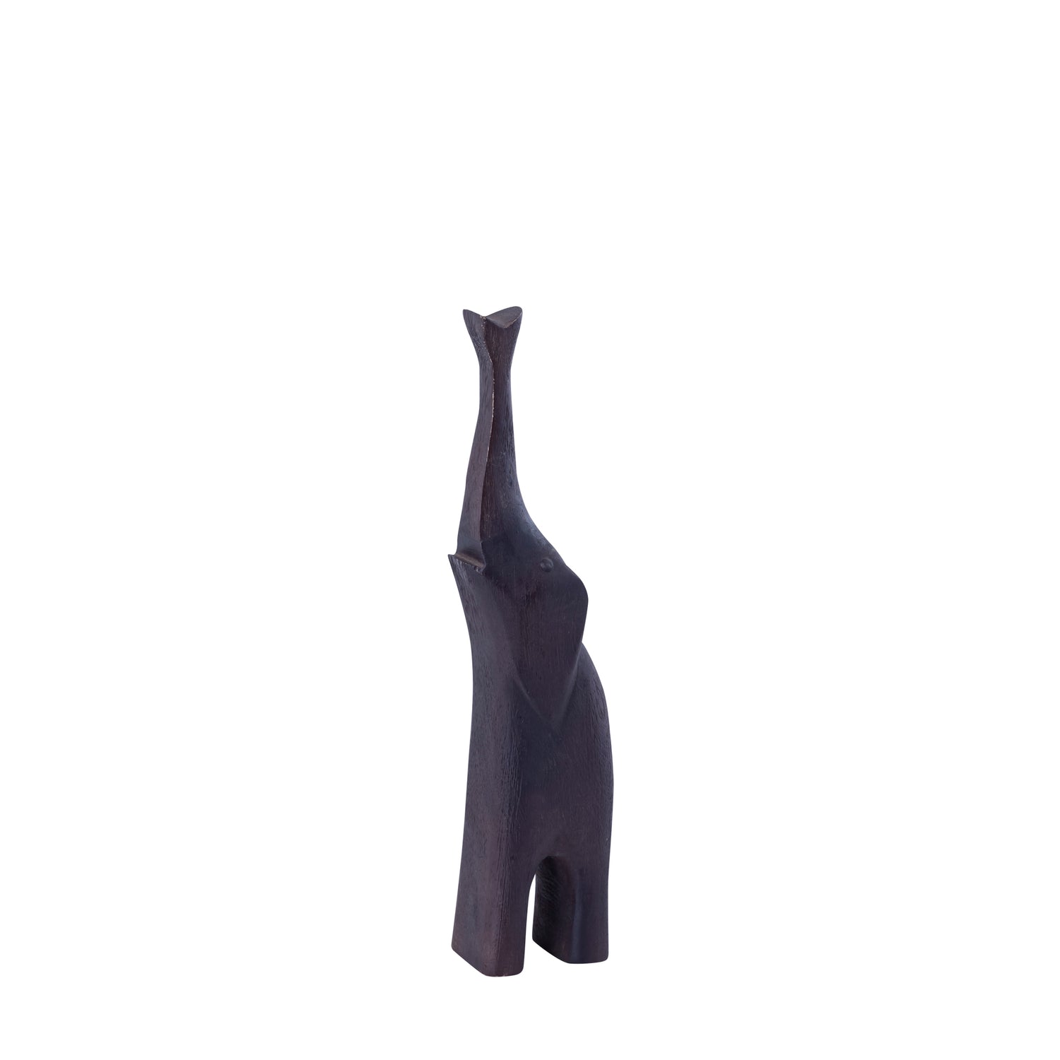 Urte Brown Mango Wood Elephant Shaped Statue S