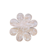 Zaniel Light Grey Mango Wood Flower Shaped StatueL