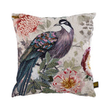 Loralee Green Square Cotton Cushion Peacock