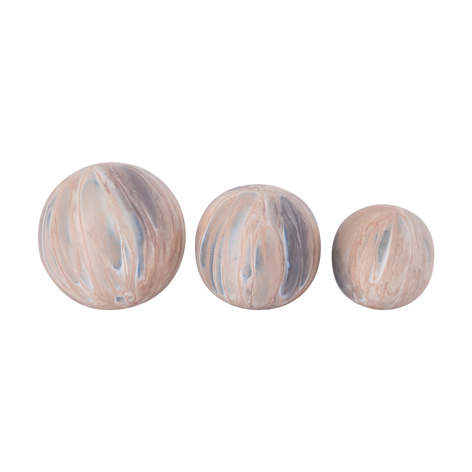 Meriko Brown Round Iron Ball Statue Matt Enamel L