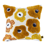 Bethanie Yellow Square Embroidery Flower Cushion
