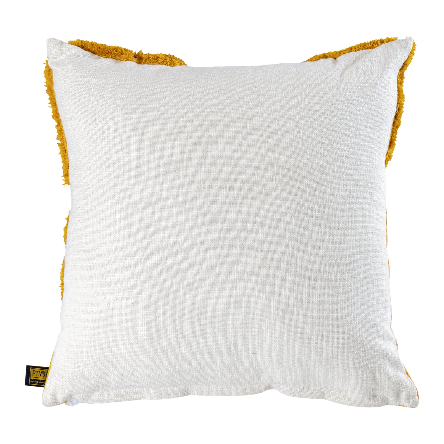 Bethanie Yellow Square Embroidery Flower Cushion