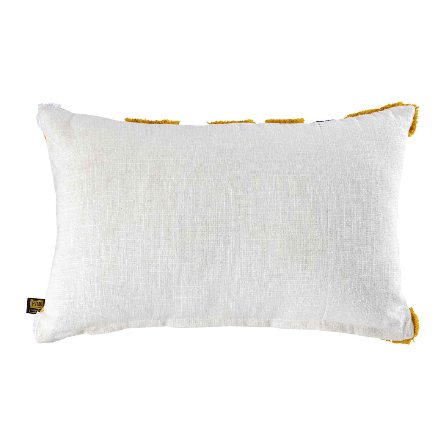 Bethanie Yellow Rect Embroidery Flower Cushion