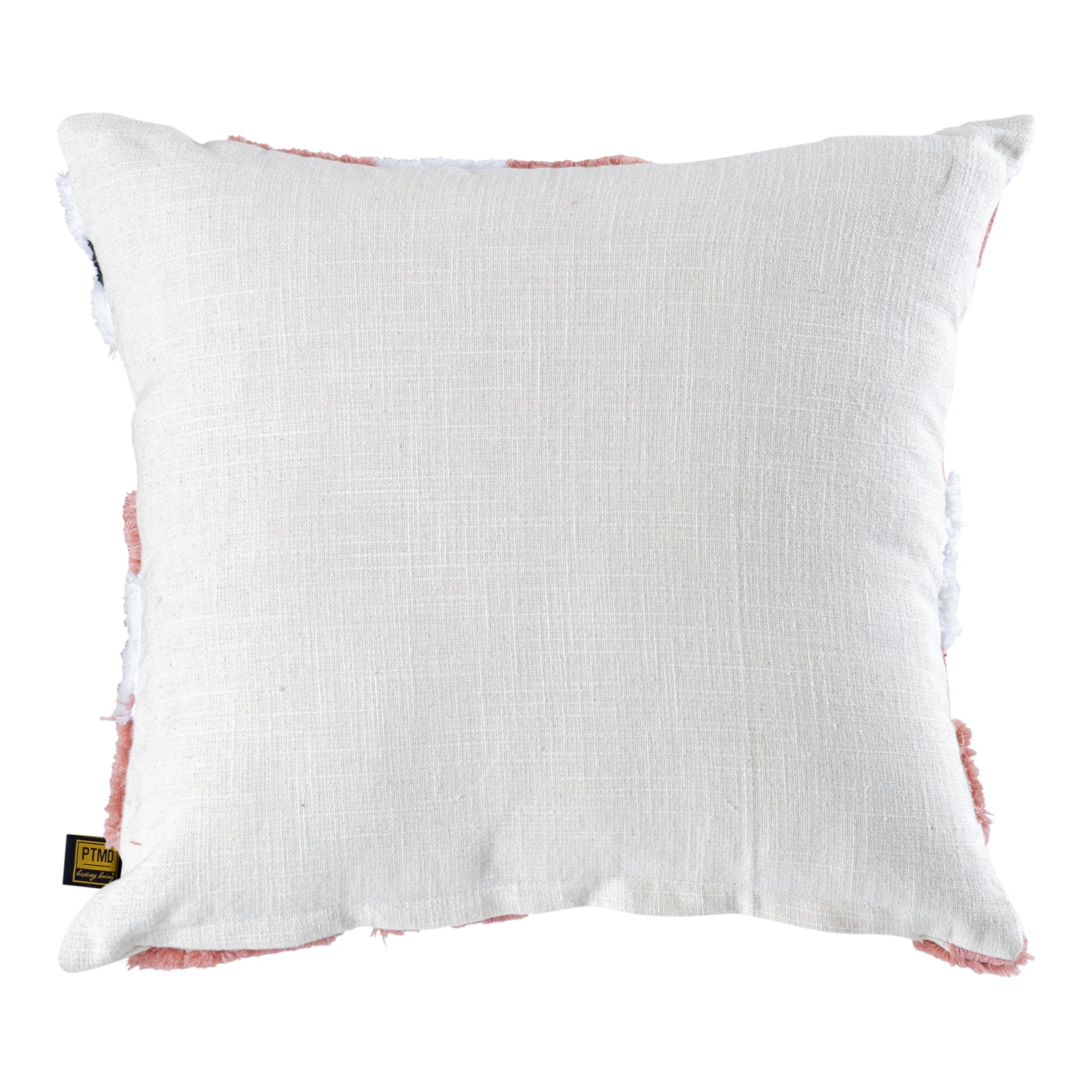 Primuse Pink Square Embroidery Flower Cushion