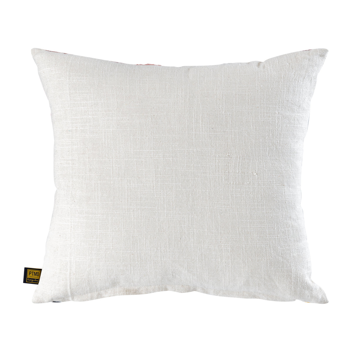 Prinay Pink Square Embroidery Cushion With Dots