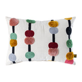Prinay Pink Rect Embroidery Cushion With Dots