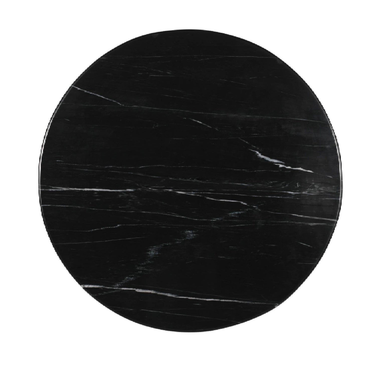 Neelim Black Marble Coffee Table Ribbed Base Round