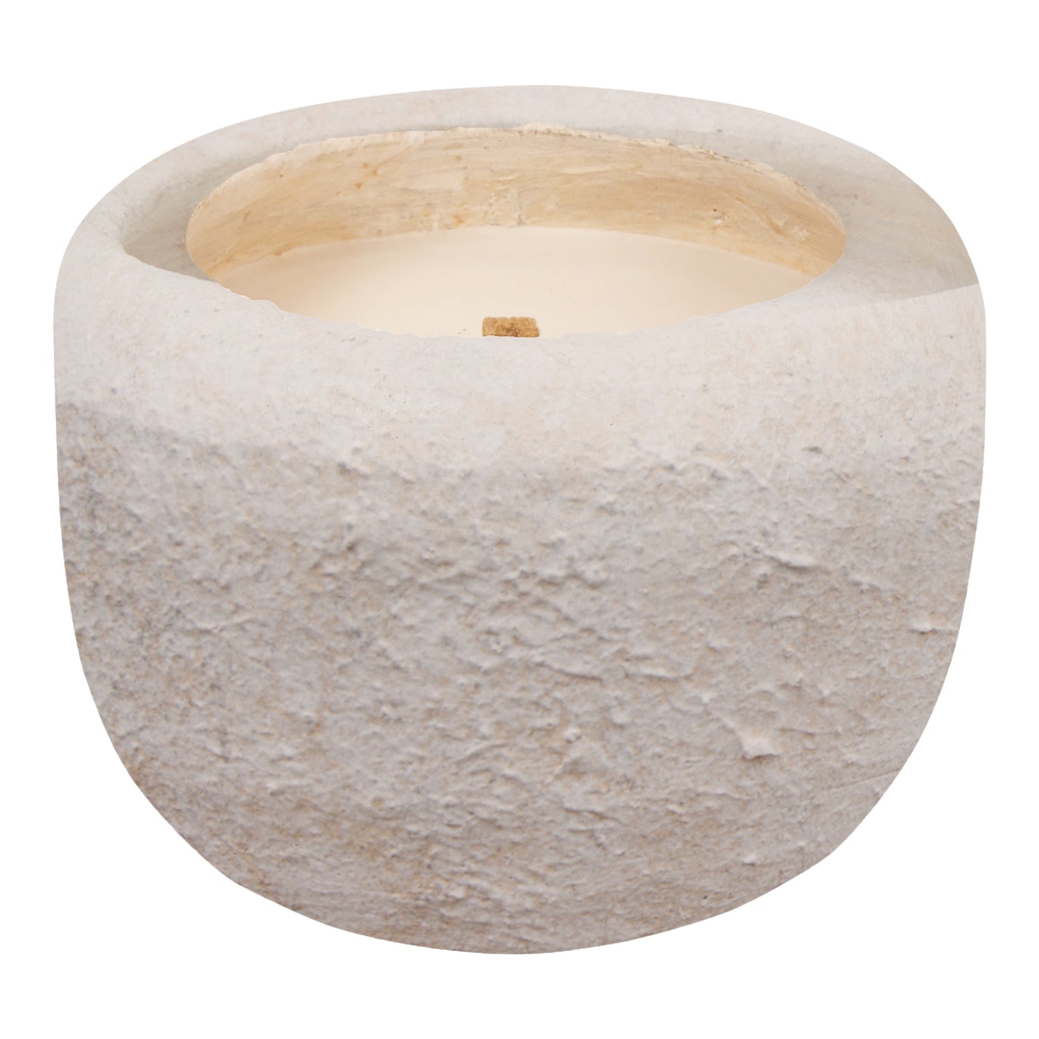 Gabor Cream Cement Outdoor Candle M